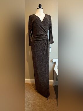 ralph lauren brown pleated dress Squire Brown Short Sleeve Day Dress